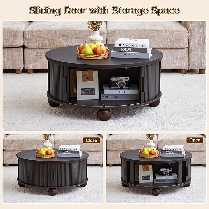 Round Lift Top Coffee Table