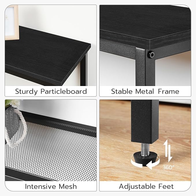 HOOBRO 29.5" Narrow Console Table, 3 Tier Entryway Table