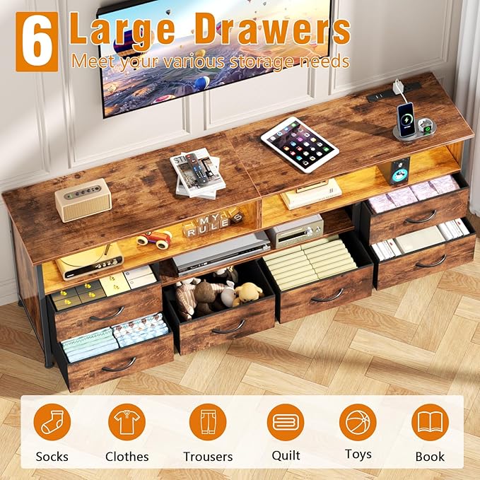 Furologee 55 Inch LED TV Stand for Bedroom
