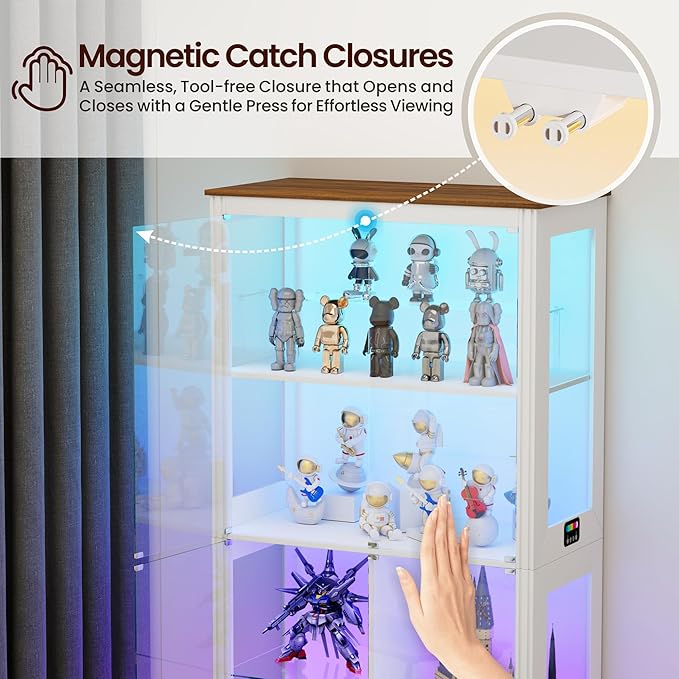 71” Glass Display Cabinet with RGB Light