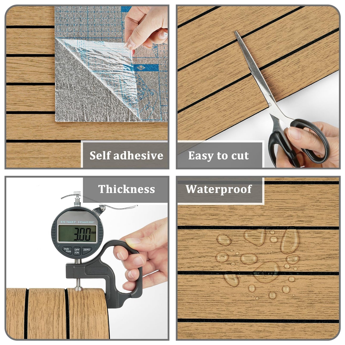 STICKEEP Brown Peel and Stick Wood Panels 3D Textured Acoustic Faux Wood Wall Slat Panel Self Adhesive Soundproof Walnut Wooden Slatted Panel Wallpaper for Bedroom Ceiling Office Studio 11.8"x118"
