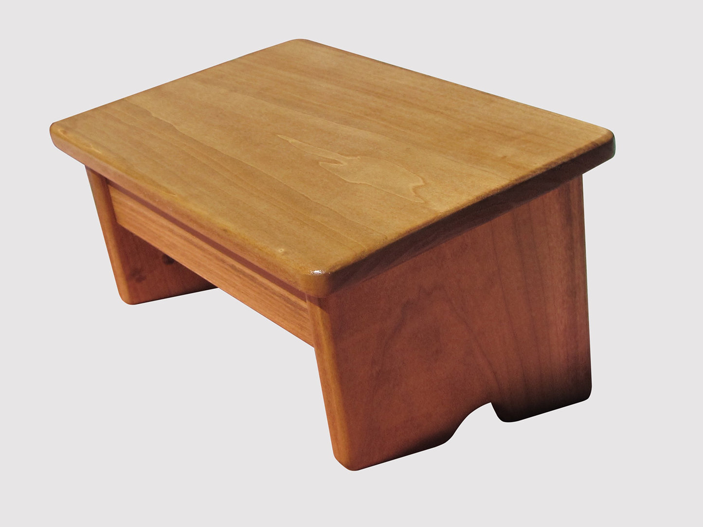 KR Ideas Nursing Foot Stool 6" Tall Poplar Wood (Made in The USA) (Maple Stain)