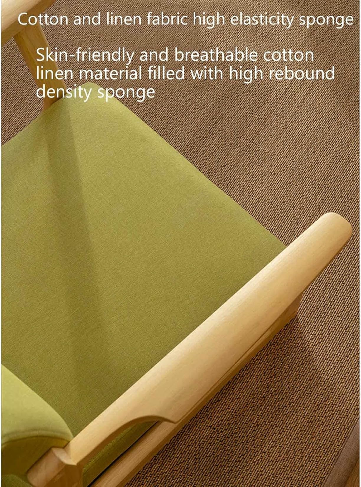 MNJVCFDS Floor Chair Japanese Floor Chair Legless Bay Window Backrest Lazy Chair with Armrests, Portable Japanese Tatami Chair, Meditation Floor Solid Wood Seating Chairs