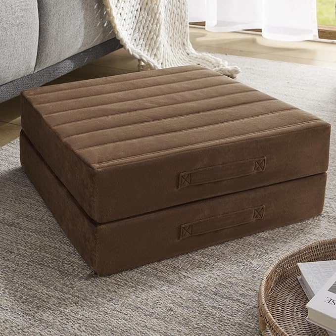 Codi High Density Foam Floor Pillow 2 Sets, Washable Thick Couch Cushion