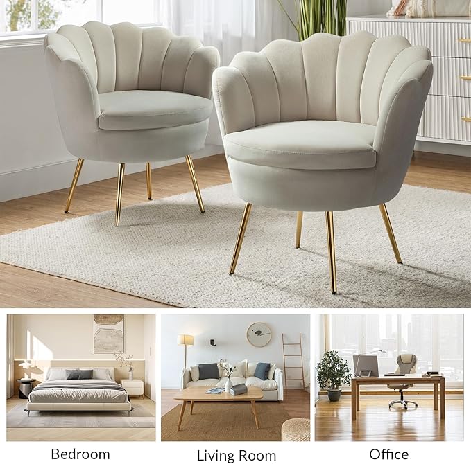 HULALA HOME Modern Velvet Accent Chair