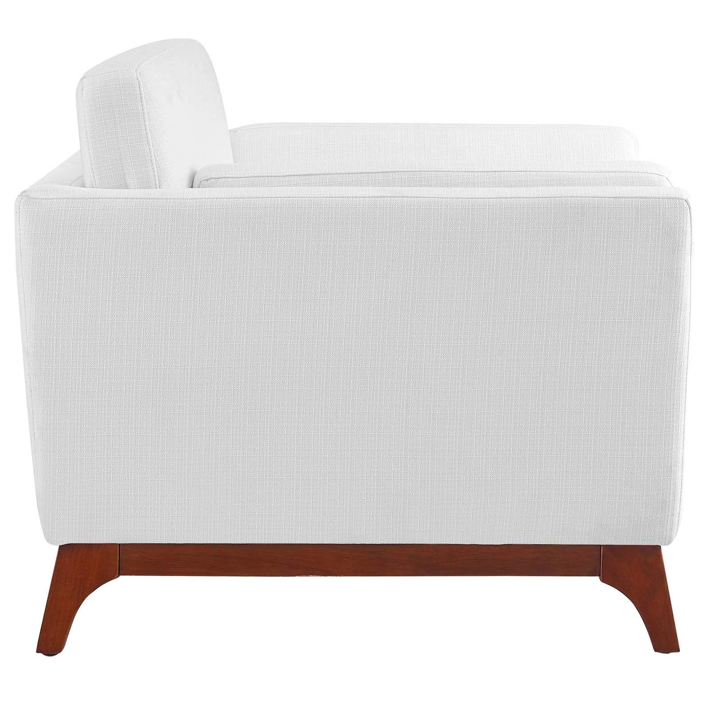 Modway Chance Mid-Century Modern Upholstered Fabric Accent Lounge Arm Chair In White