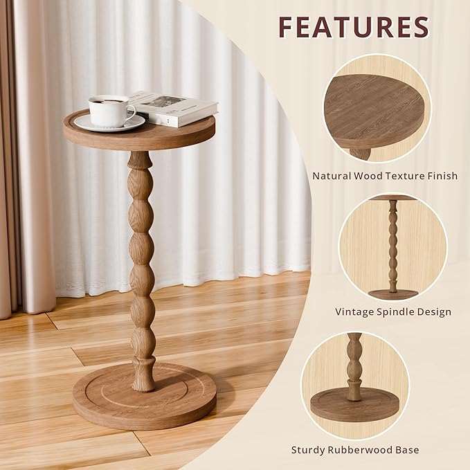 Small Side Table, Rubberwood‌ Drink Table