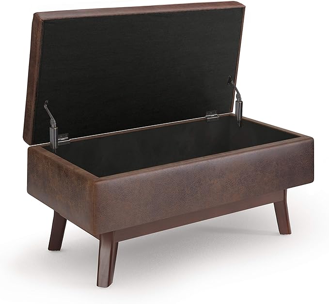 SIMPLIHOME Owen Small Rectangular Storage Ottoman