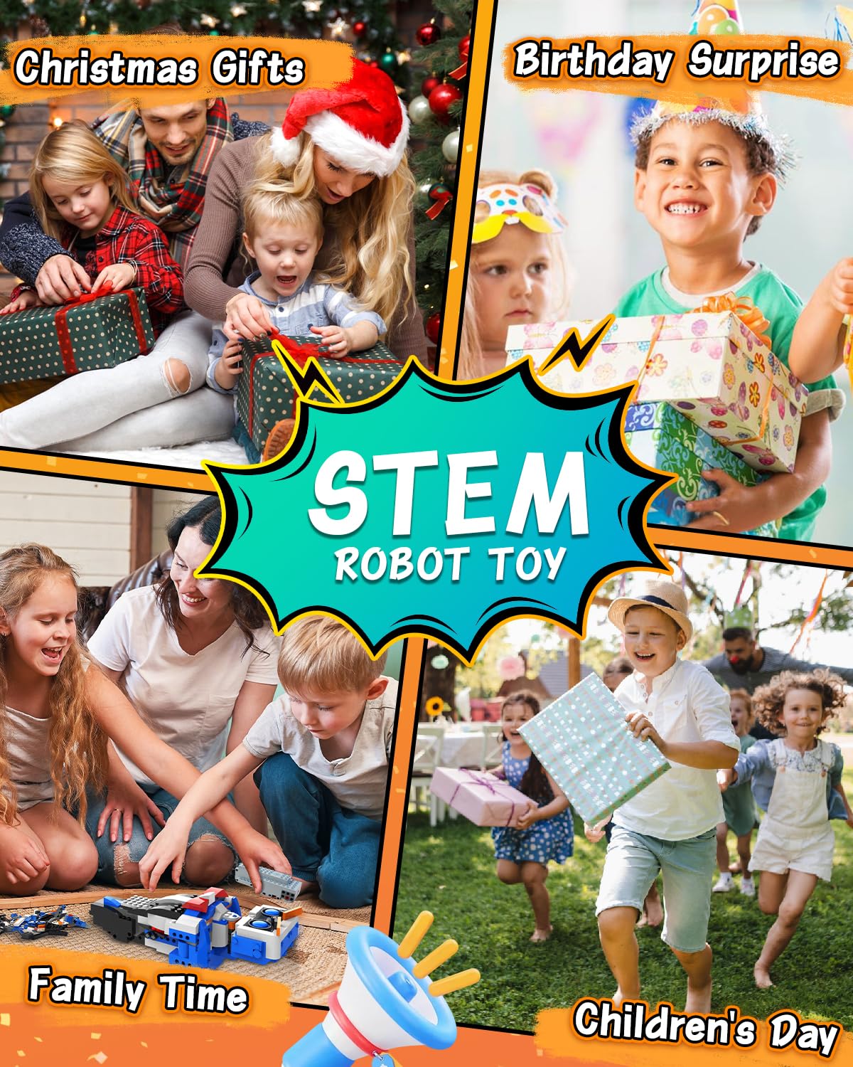 aukfa STEM Robot Toys Building Kits, Building Toys for Boys Age 8-12, App & Remote Control Blocks Engineering Science Learning Educational Coding DIY Stem Projects Robot Gifts for Boys & Girls