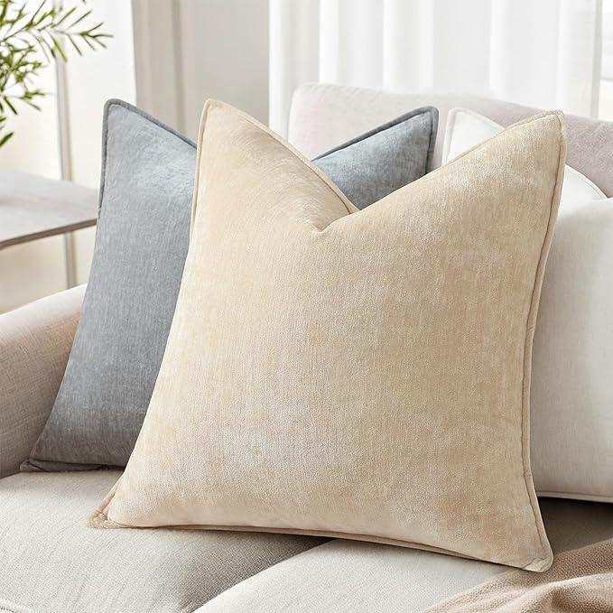 decorUhome Summer Couch Euro Sham Throw Pillow Covers 26x26 Set of 2,
