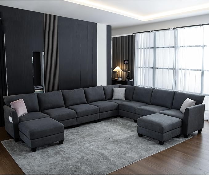 150.4" Large Sectional Couches for Living Room, 8 Seater L Shaped Modular