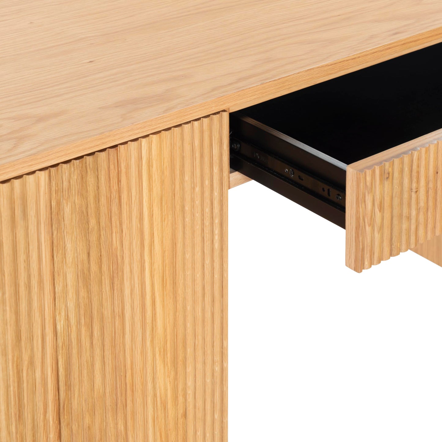 SAFAVIEH Couture Collection - Kristy Natural Fluted Wood Desk, Modern Writing Table with Textured Design (SFV4251A)