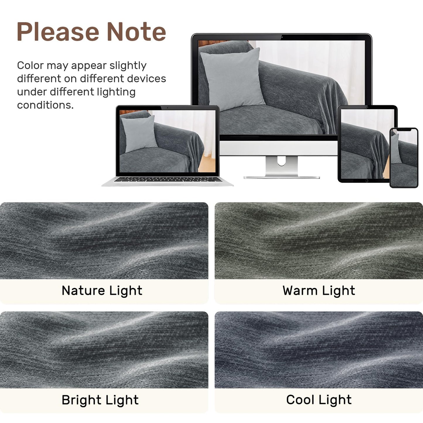 Houmiggle Sectional Couch Covers, 2 Pieces Washable L Shaped Couch Covers Sofa Blanket for Dogs Pet Friendly Sectional Sofa Slipcovers Furniture Covers,71"x118"+91"x134",(XXX-Large,Dark Gray)