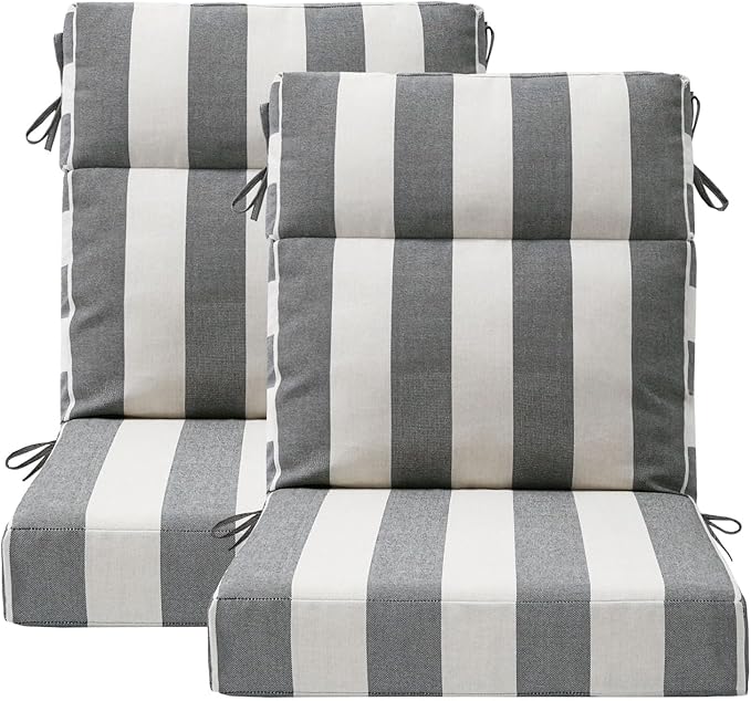 Unimatta Outdoor High Back Chair Cushion Seat Pads, 44 x 21 Inch