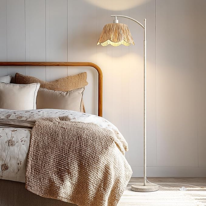 Oneach Rattan Floor Lamp for Living Room