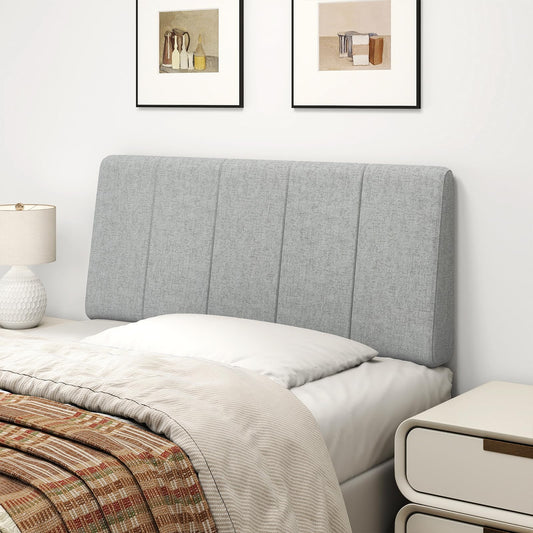 Liiwepo Twin Size Headboard Only-No Assembly, Upholstered Headboard Twin Size Linen Fabric Modern Style Headboards Extra-Thick, Light Gray