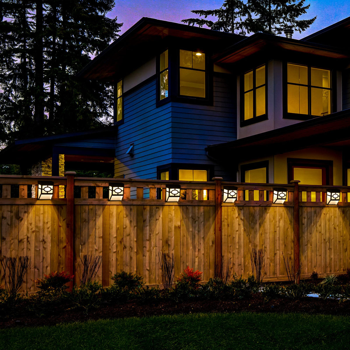 Solpex Solar Deck Lights,Solar Fence Lights, 2 Modes Christmas Decoration Lights,Unique Pattern, Waterproof Automatic Outside, Deck, Patio, Stairs, Yard, Steps, Path & Driveway (RGB & Black 8-Pack)
