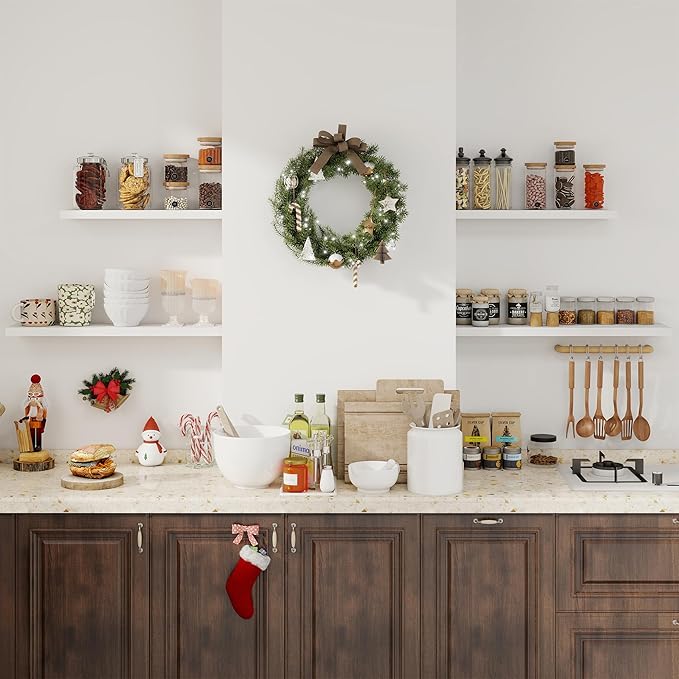 Fun Memories Floating Shelves for Wall, 22.5" Rustic Wood Deep Wall Mounted