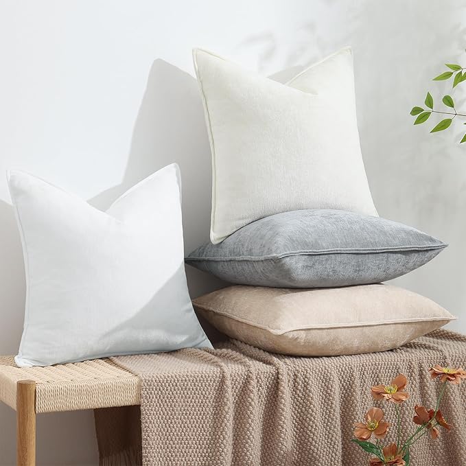 decorUhome Summer Couch Throw Pillow Covers 16x16 Set of 2, Decorative Soft