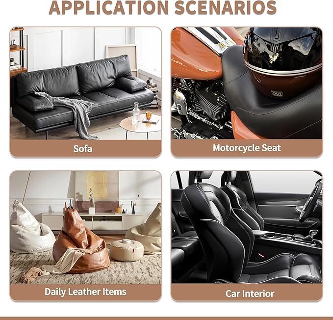 ONine Leather Repair Patch，Self-Adhesive Couch Patch，Multicolor Available