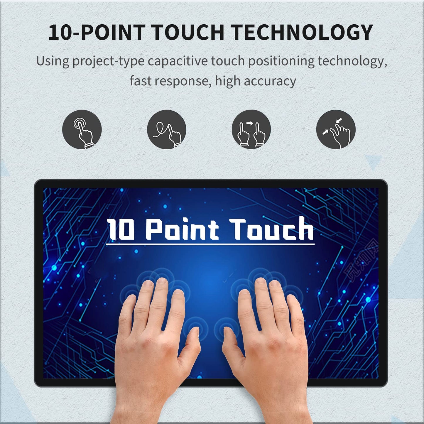 TouchWo 21.5 inch Touch Screen Industrial PC, i7, 8GB RAM, 256G ROM, 16:9 FHD 1080P, Windows 10, Smart Board for Classroom, Meeting & Game, USB, VGA & HD-MI Monitor