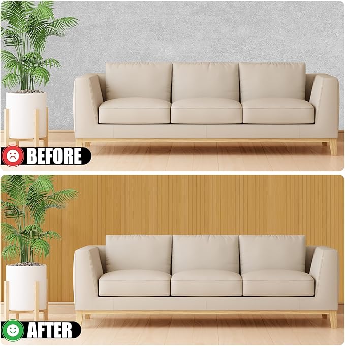 Bamboo Wall Panel for Interior Wall Decor, Renewable Pole Wrap Wainscoting Roll