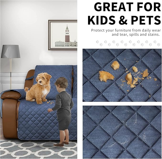 Easy-Going Oversized Loveseat Recliner Cover, Reversible Couch Cover