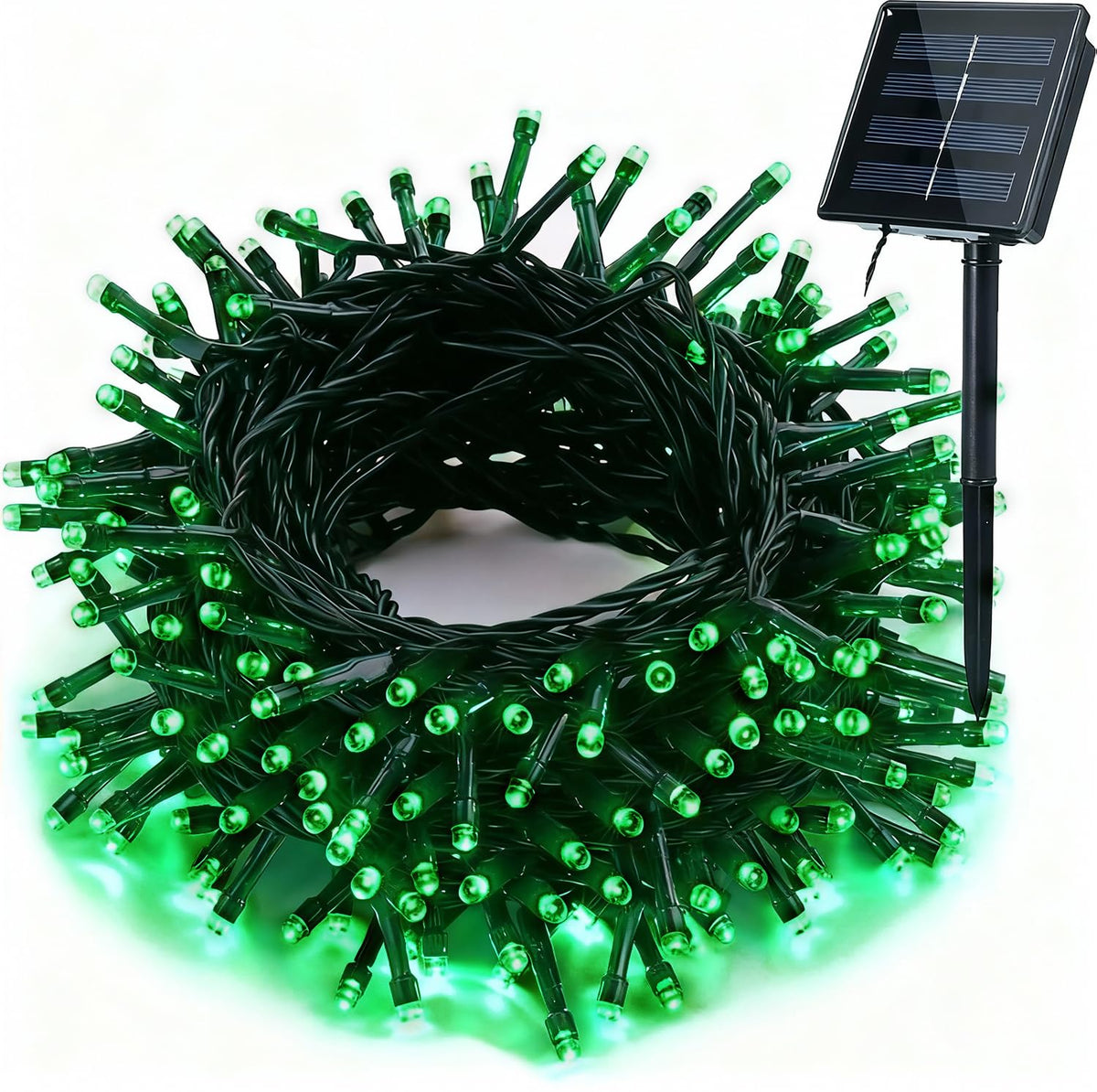 Solar Christmas Lights Outdoor, 33ft 100 LED Solar Fairy String Lights 8 Modes Waterproof Xmas Lights for Garden, Patio, Home, Party, Wedding, Holiday, Tree, Bush, Wreath, Outdoor Decor (Green)