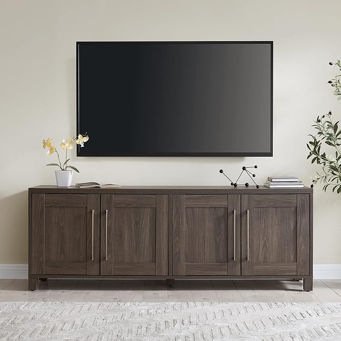 Henn&Hart Rectangular TV Stand for TV's up to 80" in Alder Brown, TV Stands for