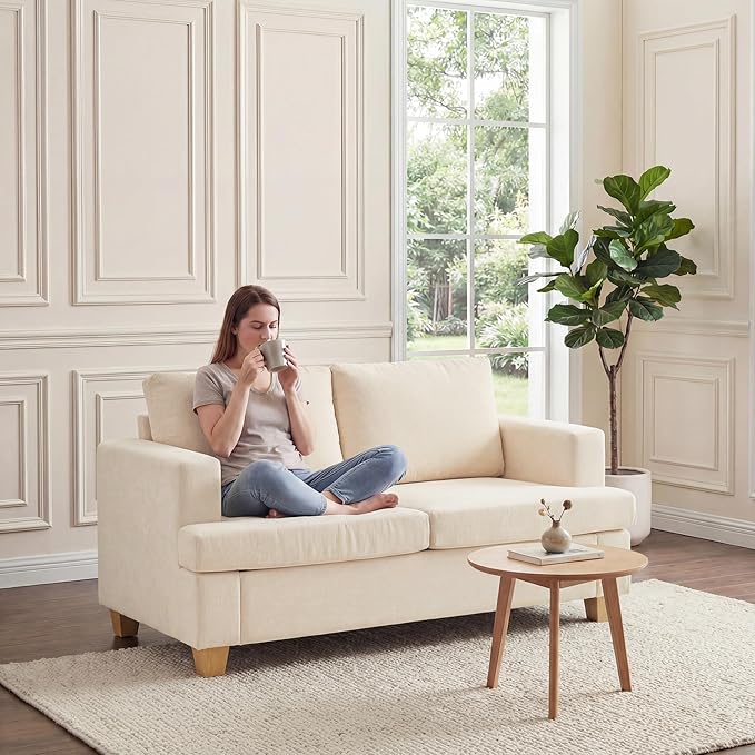 Apicizon Loveseat & 3 Seater Sofa Sets, 2 Piece Deep Seat Sleeper Sofa