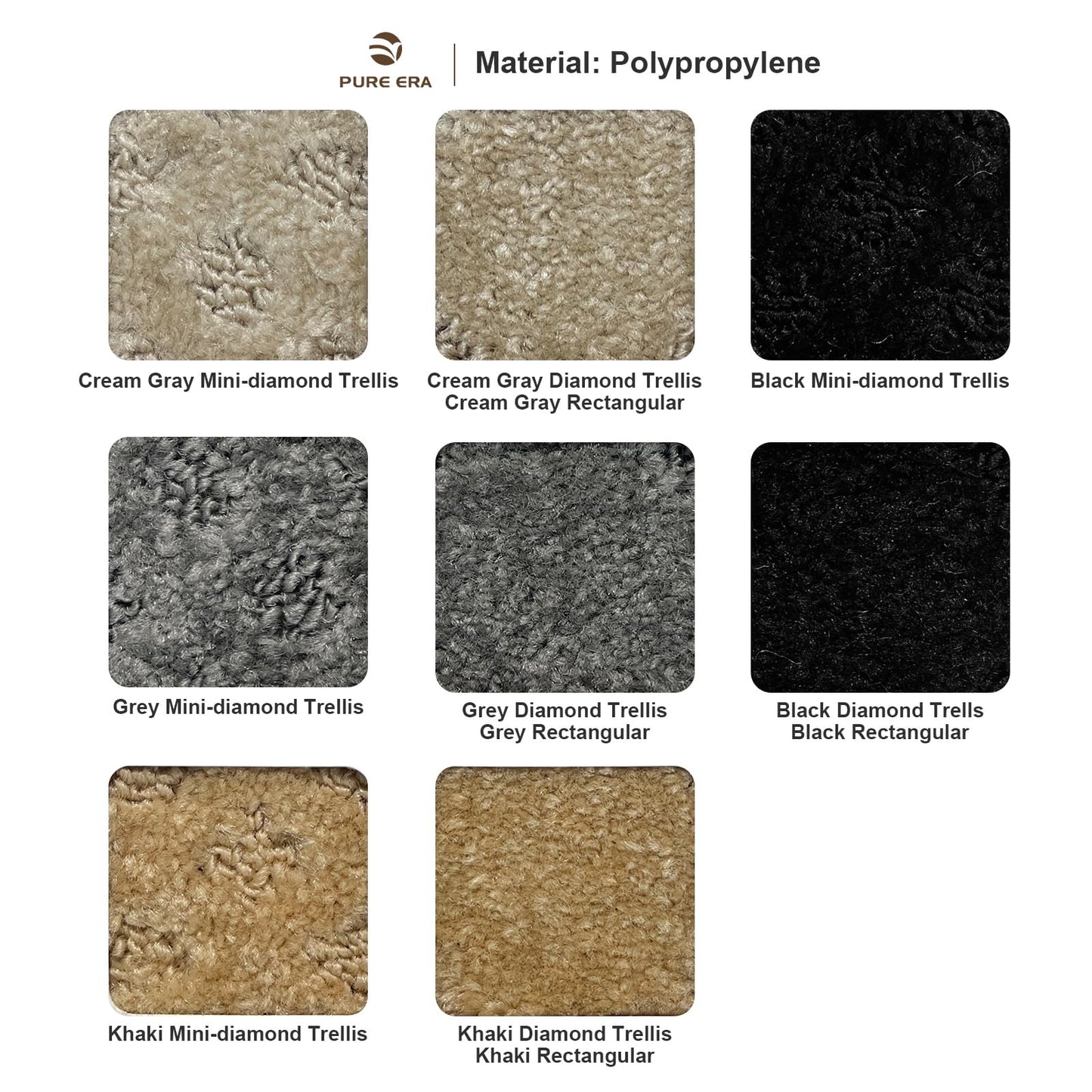 PURE ERA Carpet Stair Treads Ultra Plush Soft Bullnose Indoor Stair Protectors Pet-Friendly Non-Slip Skid Resistant Tape Free Washable Reusable （Carpet Sample Booklet for Color Reference）