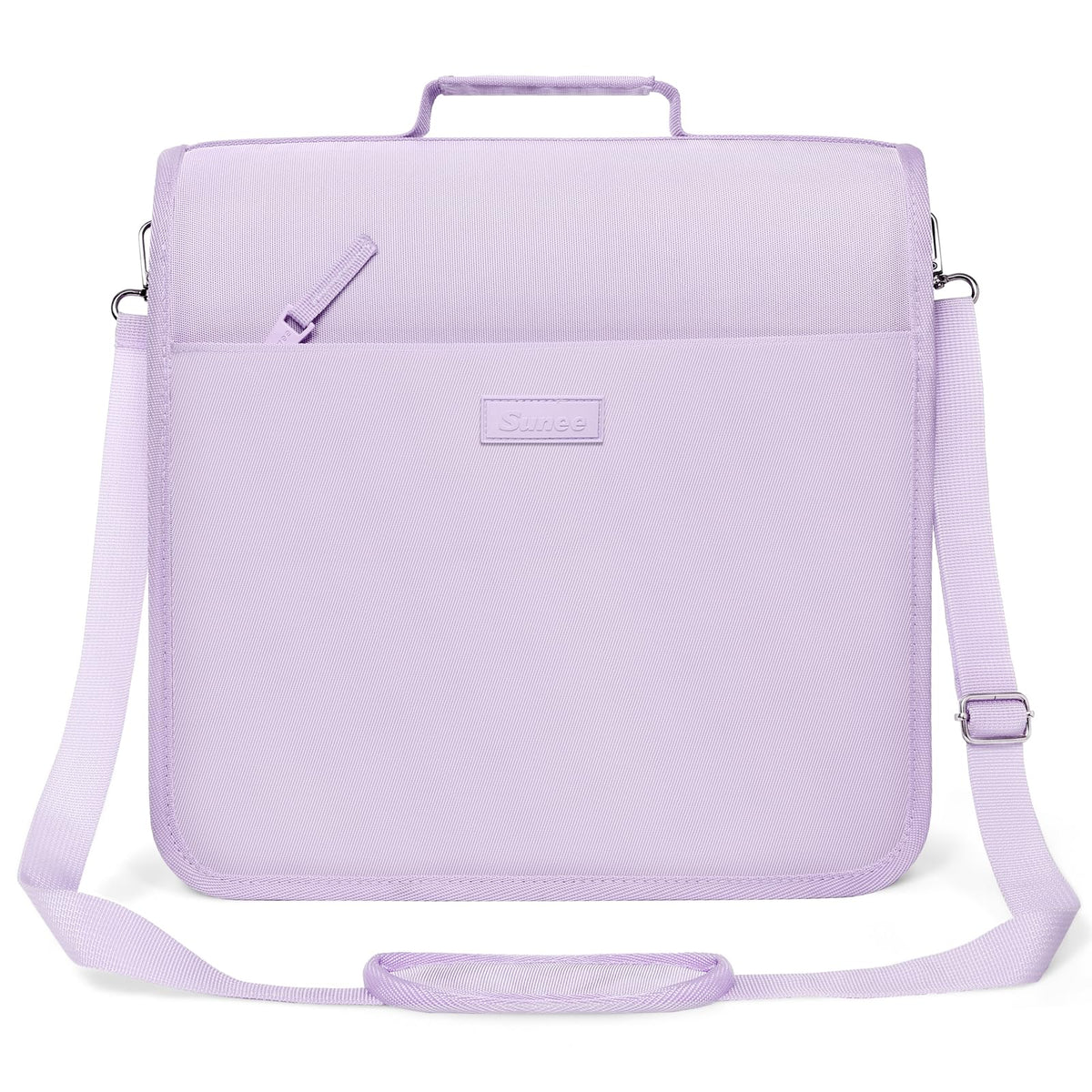 SUNEE Zipper Binder 3 Ring, 3 Inch O-Ring with Handle and Shoulder Strap, 600-Sheet Capacity, 5-Tab Expanding File Folder, Multi-Pockets for Middle School Organizer Binder with Zipper, Lavender Purple