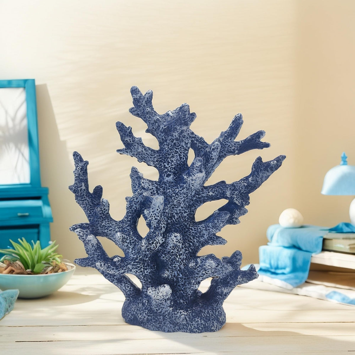 Etlemonde Beach Coastal Decor Coral Reef Home Decor Coral Statue Sculpture Home,Desk,Bathroom,Desktop Shelf Statue,Marine Themed Gifts