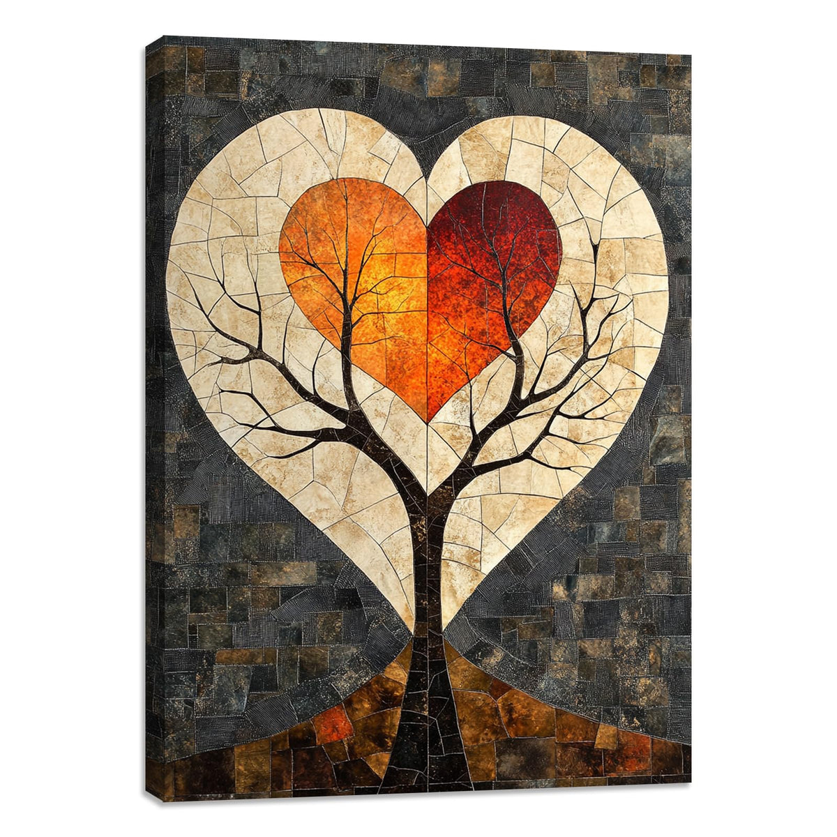Landscape The Tree of Hope Wall Art Landscape Wall Decor Framed Canvas Wall Art Office Wall Decor Wall Painting 12"x16"