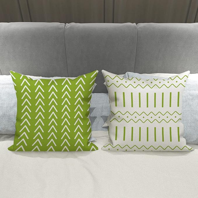 YCOLL Pillow Covers 18x18 Set of 4, Modern Sofa Throw Pillow Cover, Decorative