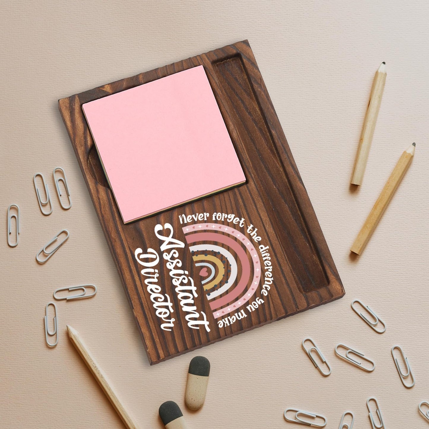 Assistant Director Gifts, Thank You Appreciation Gifts for Assistant Director Week Graduation Birthday Christmas Office Desk Self-Stick Note Pad Holders SBB25