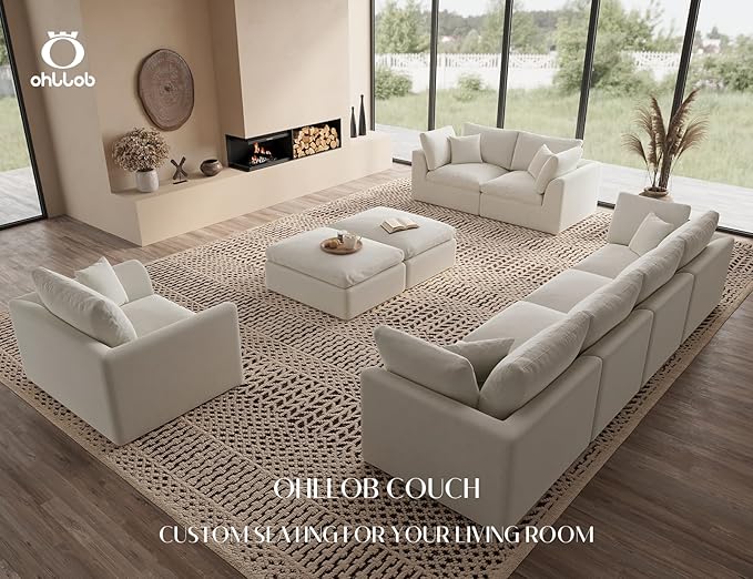 ohllob 48.6" Single Sofa, Small Boneless Couches