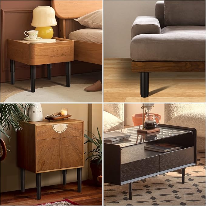 5"-9" Metal Adjustable Furniture Legs, Adjustable Height Replacement Legs
