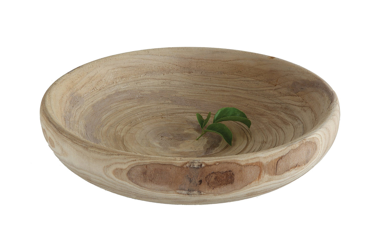 Creative Co-Op Decorative Paulownia Wood Bowl
