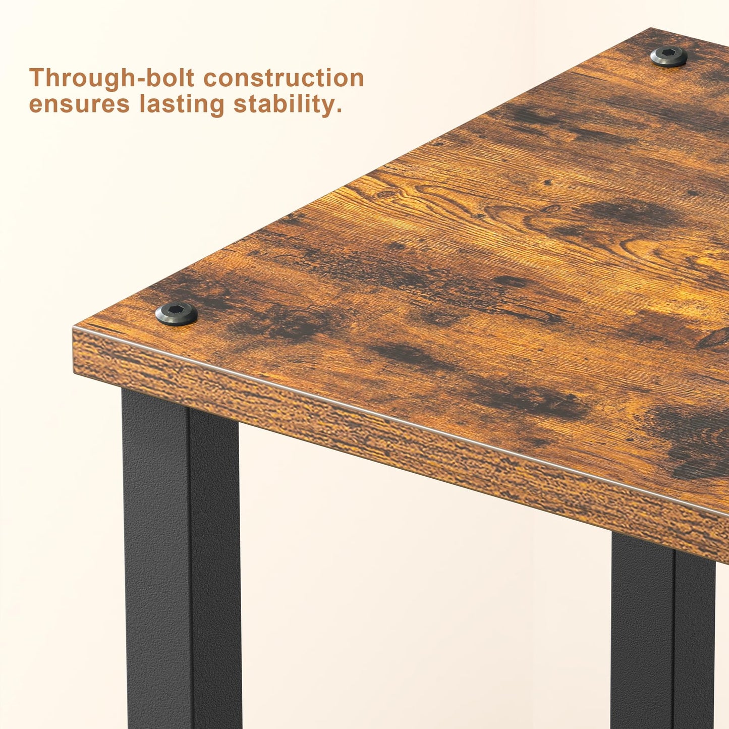 TUTOTAK End Table with Charging Station, Side Table with USB Ports and Outlets, Nightstand, 2-Tier Storage Shelf, Sofa Table for Small Space TB01BB040