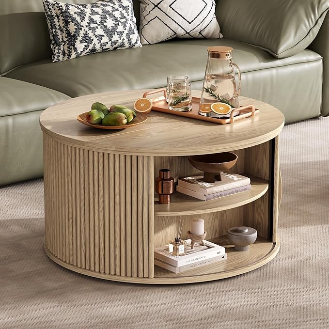 JOINICE 31.5" Round Lift Top Coffee Table