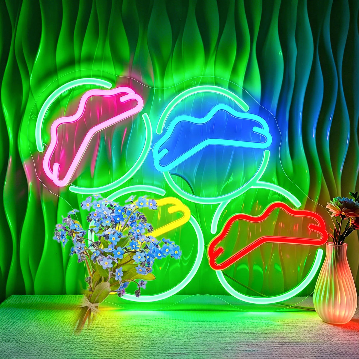 Bkuupau Neon Sign, Neon Signs for Wall Decor - Dimmable LED Light Signs Home Decor for Bedroom, Man Cave, Gaming Room, Party, Club, Bar Decoration - Christmas Halloween Easter Gift