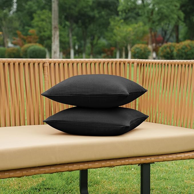 NiNi ALL Pack of 2 Decorative Outdoor Waterproof Pillow Covers Square Garden