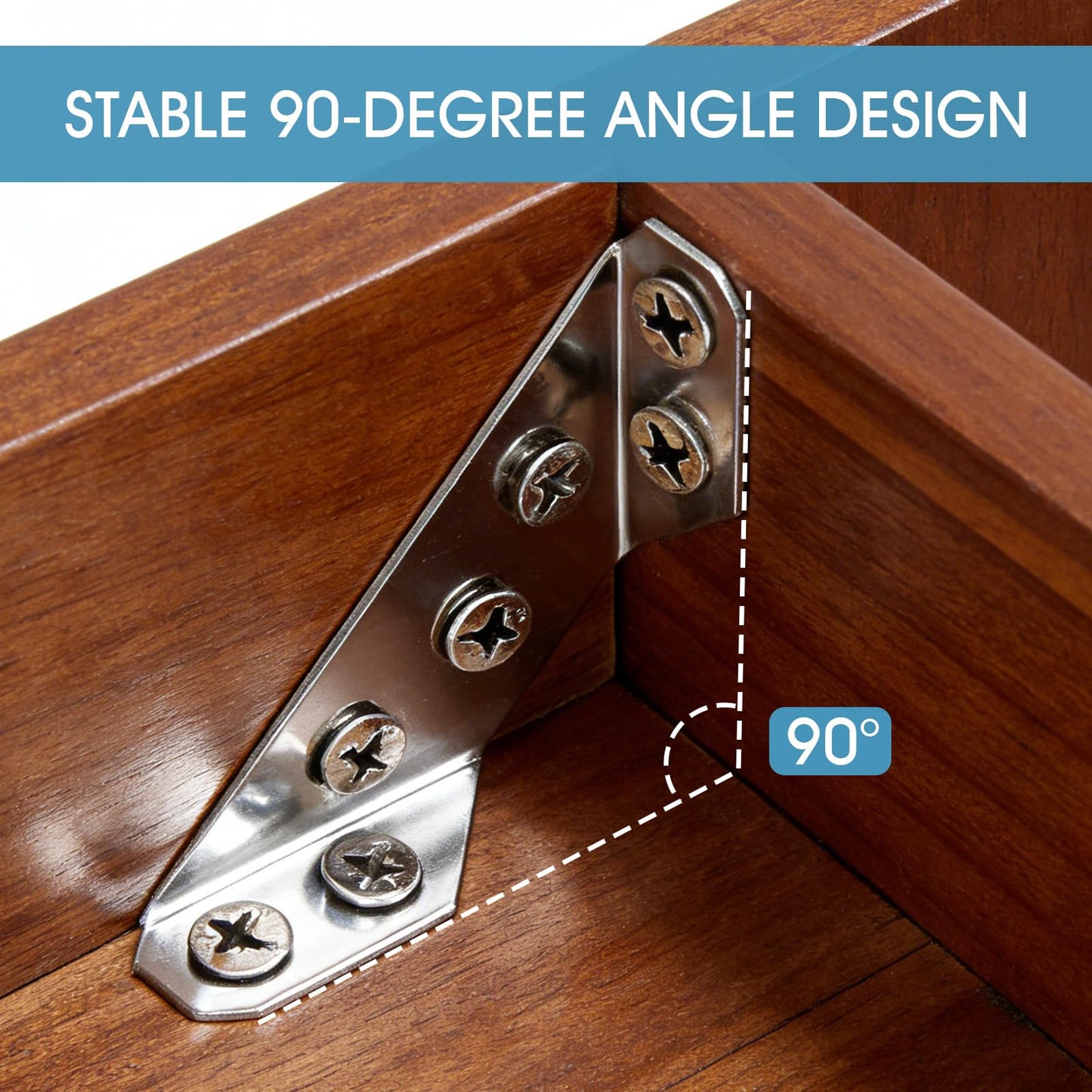 AUUTI 24-Pack Premium Stainless Steel Corner Brackets