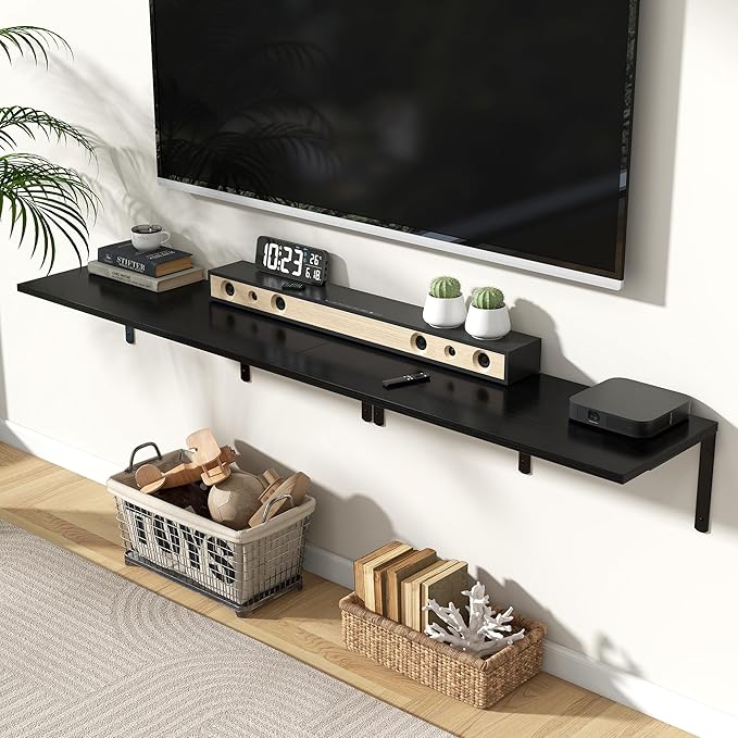 Fun Memories Floating Shelves for Wall, 12 Inch Deep Floating Shelves Set of 2