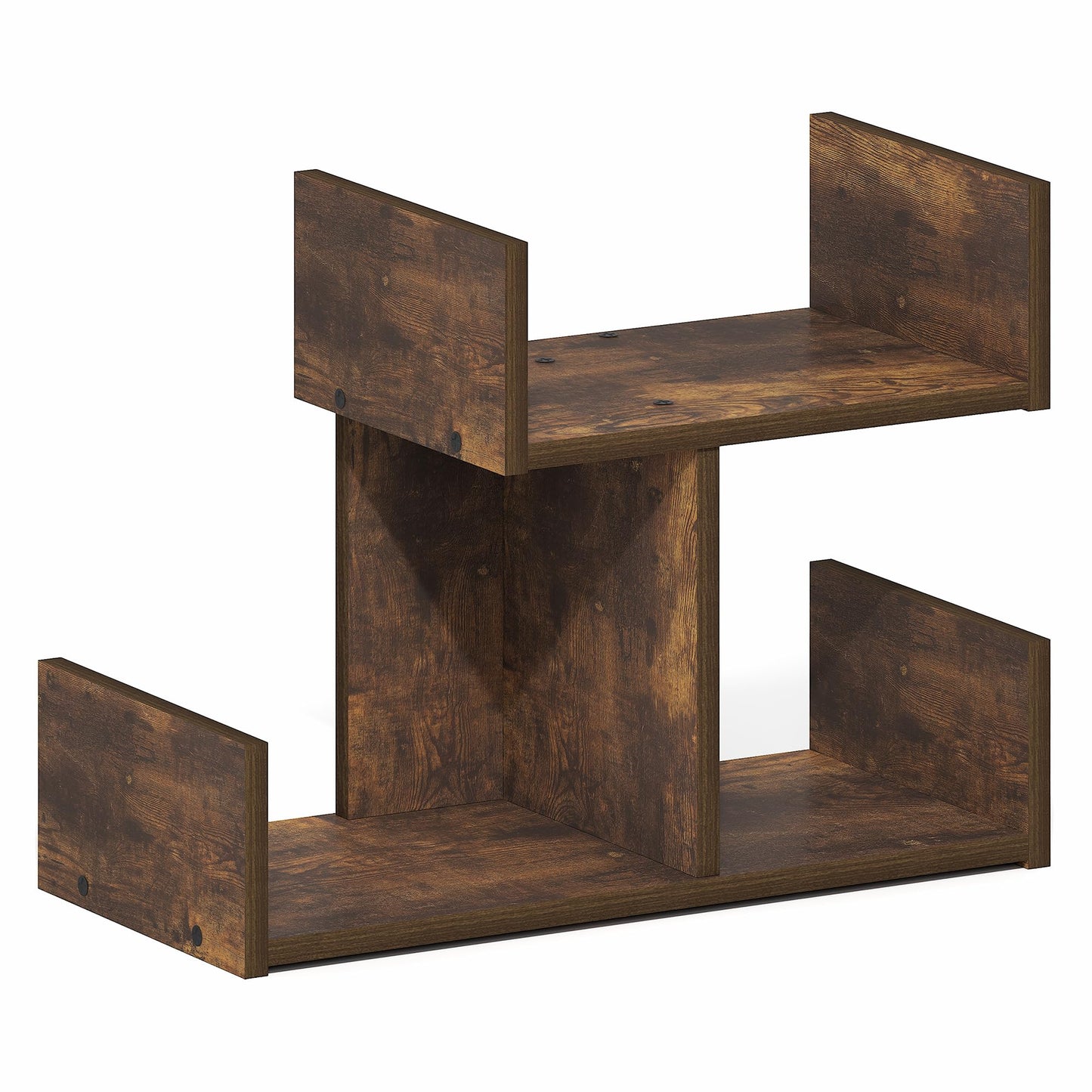 Furinno HERMITE Desk Organizers and Accessories, 2-Tier U-Shape Office Organization Shelf, Desk Top Book Shelf, for Office Supplies, Office Desktop Accessories, Amber Pine