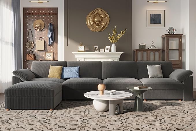 EASE MOOSE Sectional Modular Sofa, Oversized L Shape Sectional Couch Wide Deep