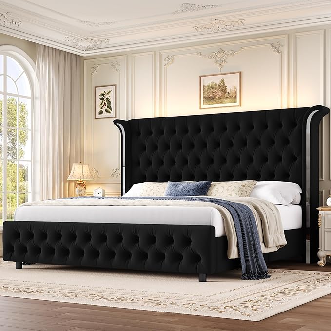 Keyluv Queen Smart LED Bed Frame