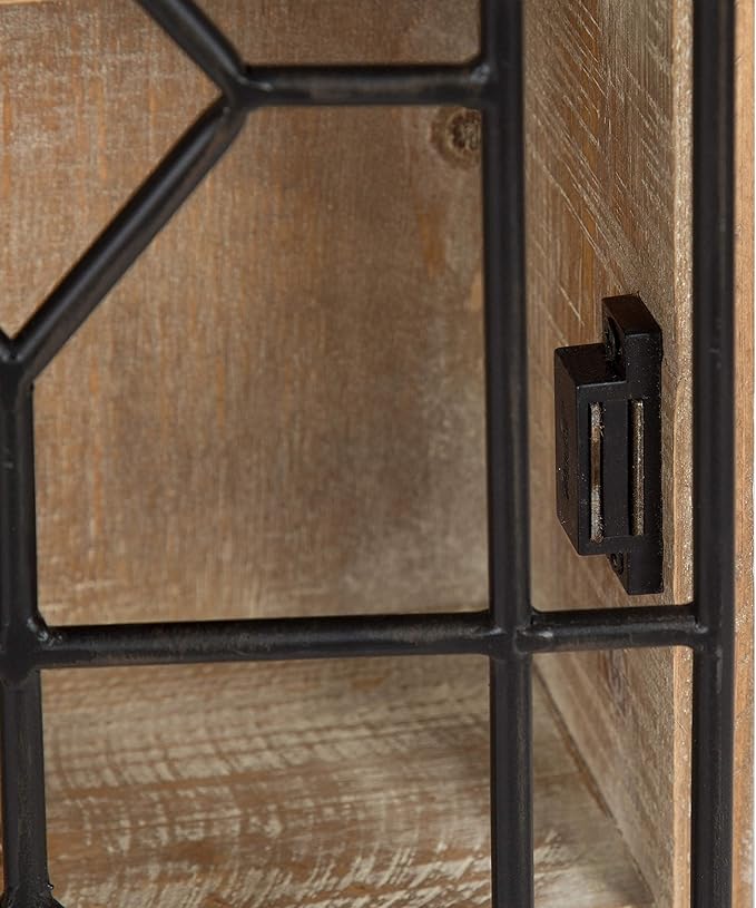 Kate and Laurel Megara Decorative Wooden Wall Hanging Curio Cabinet