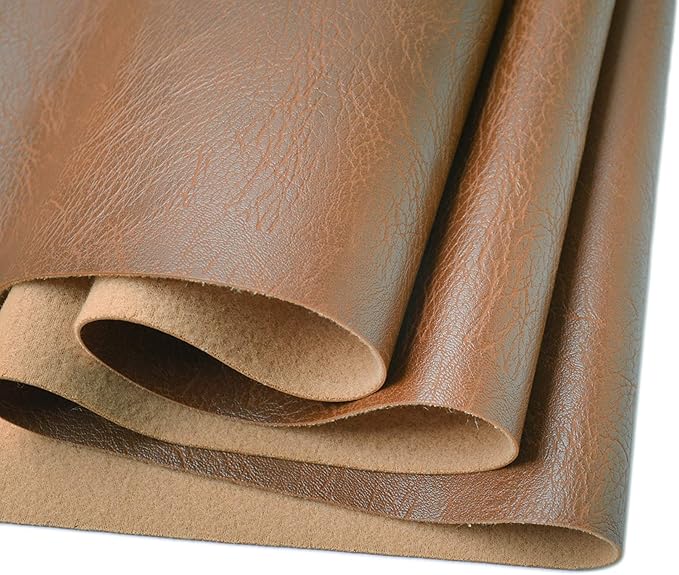 Wento Thick Half Yard Faux Leather Fabric Soft Skin Grain PU Leather